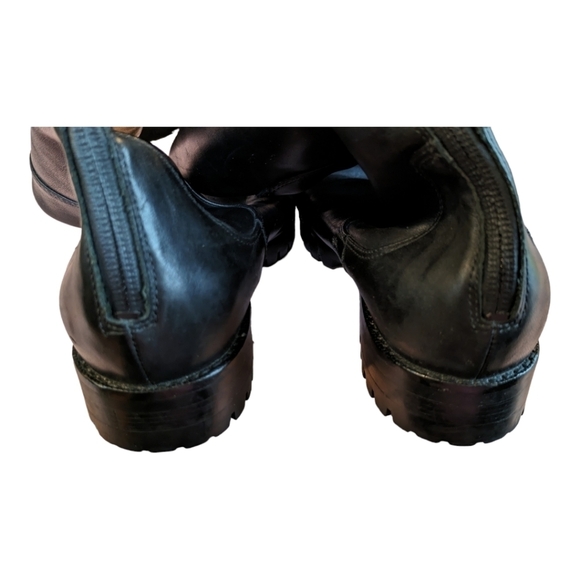 Cole Haan x Nike Air Black High Leather Parson Herringbone Boots Size 8.5 Flawed - Picture 5 of 10